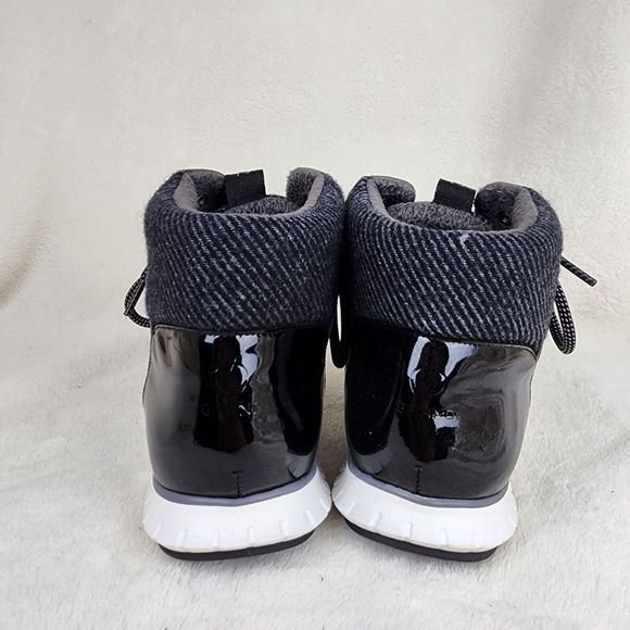 COLE HAAN ZEROGRAND GREEN LEATHER WATERPROOF ANKLE BOOTS SHOES US WOMENS SZ 9 B - Picture 4 of 9